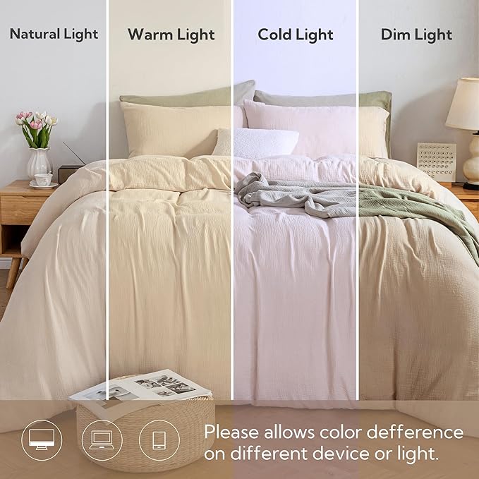Linen Duvet Cover Set - California King - 3 Piece