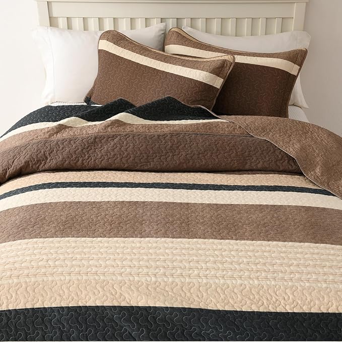 100% Cotton Bedding Set - King - 3 Piece