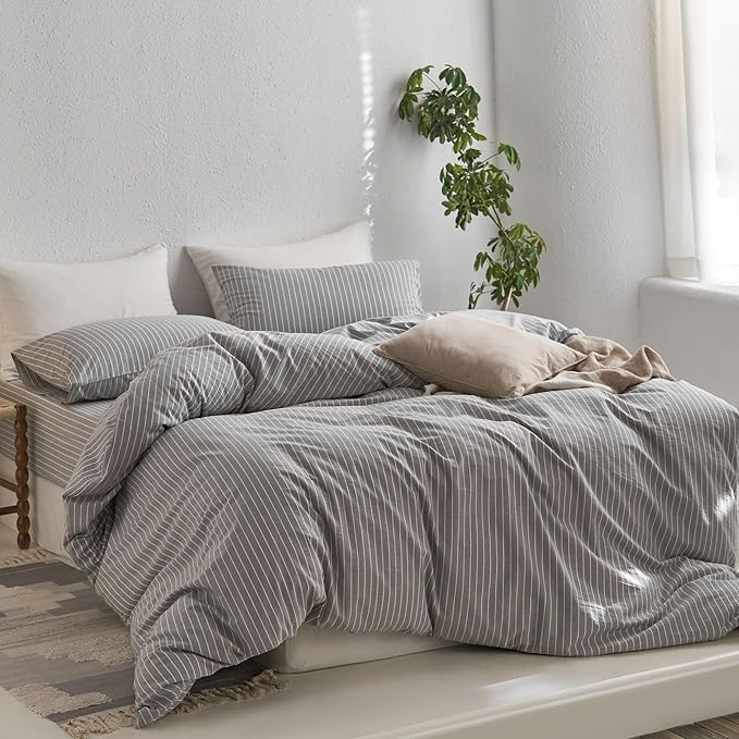 Linen Duvet Cover Set - Twin