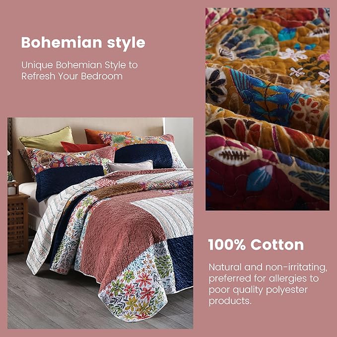 100% Cotton Quilt Set - King