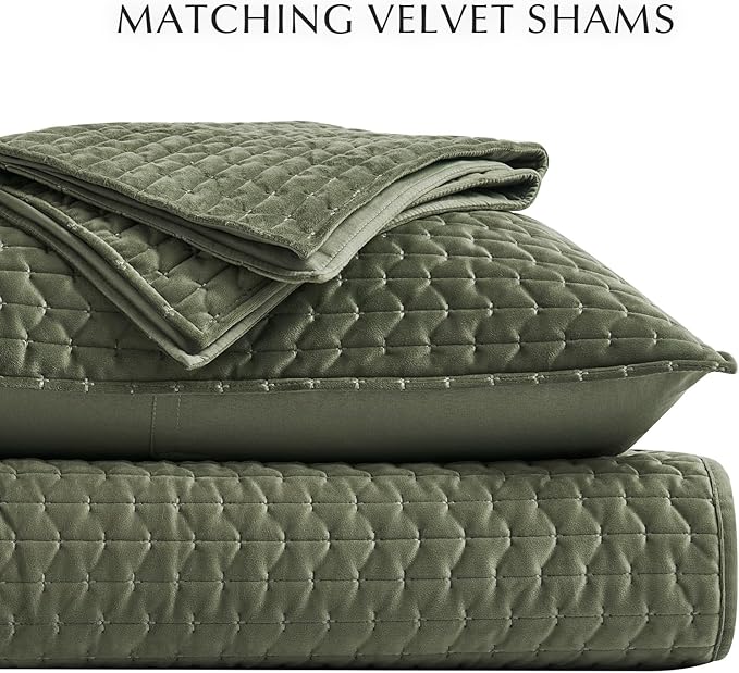 Velvet Quilt Set - King - 3 Piece