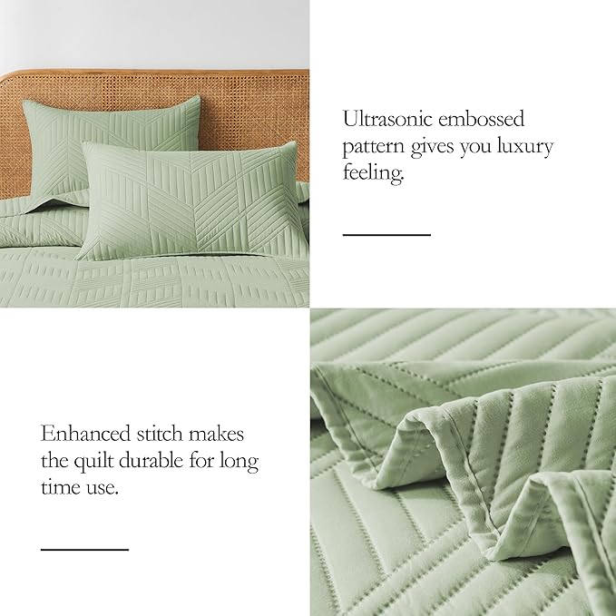 Microfiber Quilt Set - Queen