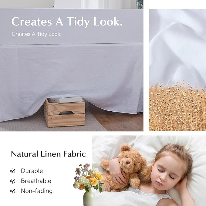 Linen Bed Skirt - Queen - 14 in Drop