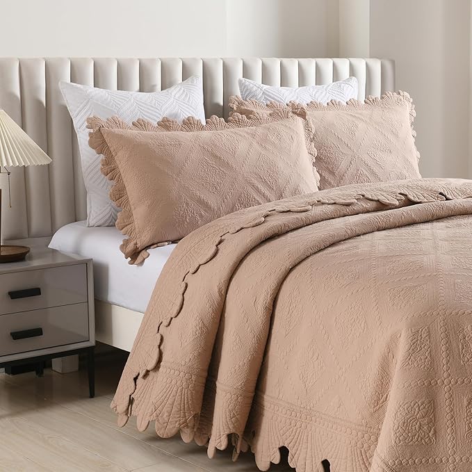 100% Cotton Quilt Set - King - 3 Piece