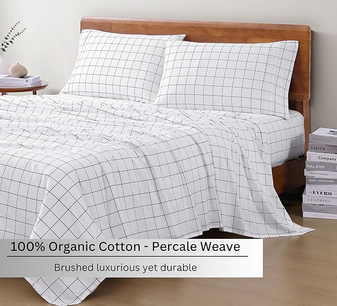 Linen Bed Sheet Set - Queen - 4 Piece