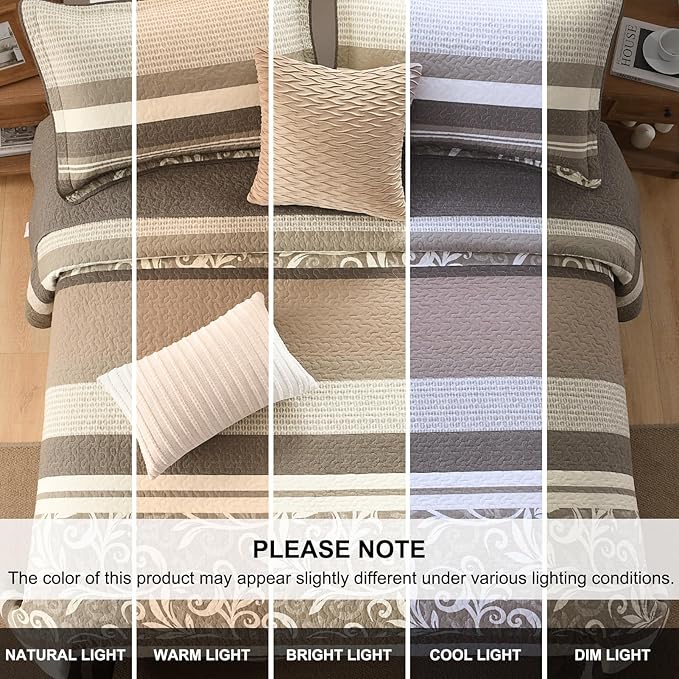 100% Cotton Bedding Set - Queen - 3 Piece