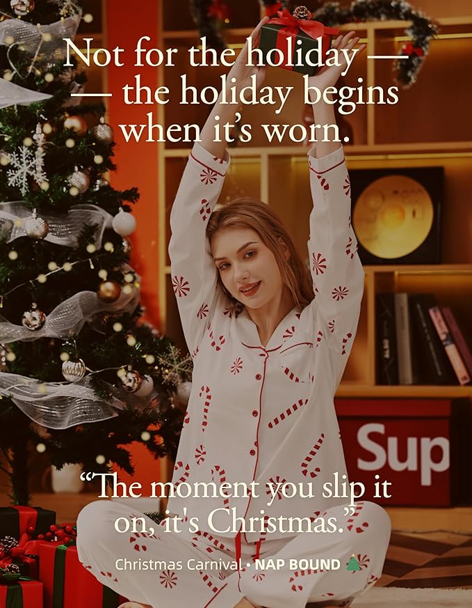Women's 100% Cotton Pajama Set - Long Sleeve