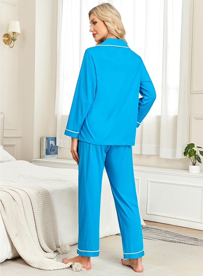 100% Cotton Pants Pajama Set - Long Sleeve - 2 Piece