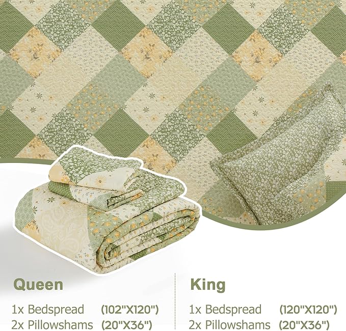 100% Cotton Bedding Set - California King - 3 Piece