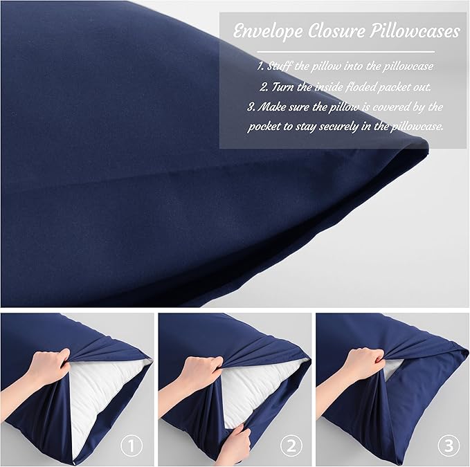 Microfiber Pillowcase Set - 14 x 20 in - 2 Pack - 2 Piece