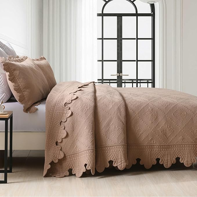 100% Cotton Quilt Set - King - 3 Piece