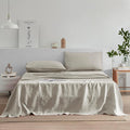 Linen Bed Sheet Set - California King - 4 Piece