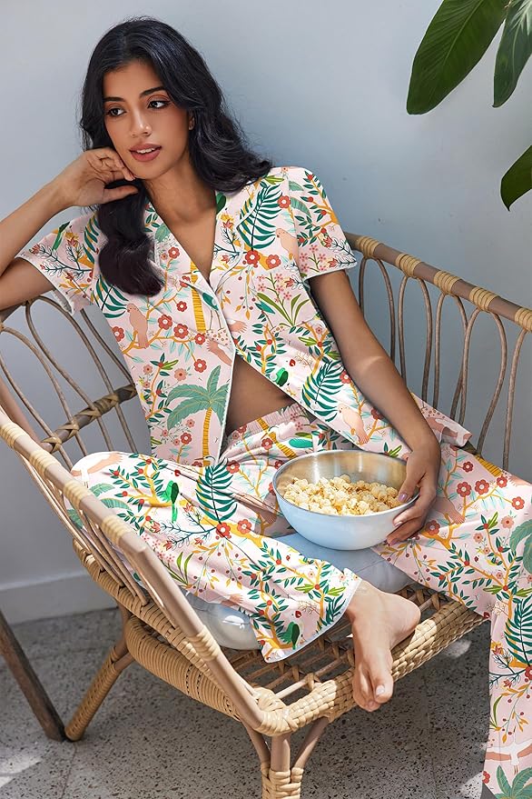 Women's Pajama Set - Short Sleeve - 2 Piece