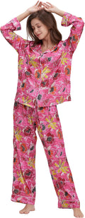 Satin Pajama Set - Long Sleeve - 2 Piece