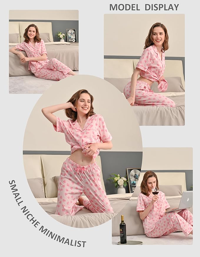 Women's 100% Cotton Pajama Set - 2 Piece