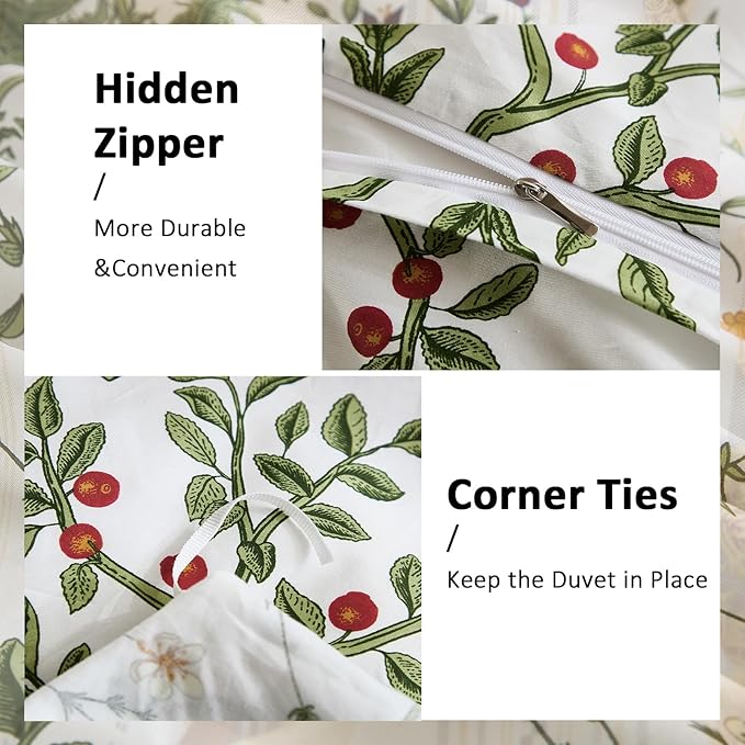 100% Cotton Duvet Cover Set - Queen - 3 Piece