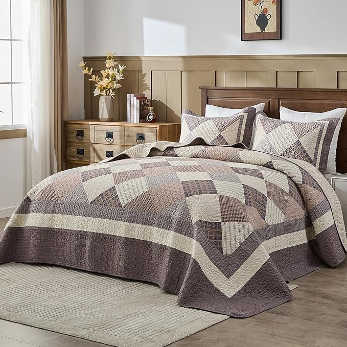 100% Cotton Bedding Set - King - 3 Piece