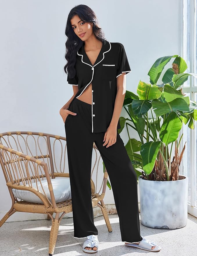 Women's Pajama Set - Short Sleeve - 2 Piece
