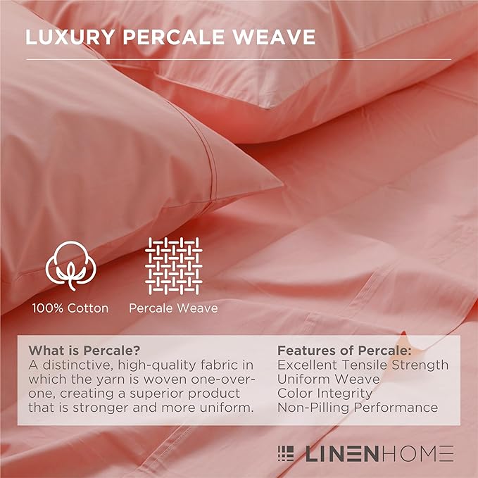 100% Cotton Pillowcase Set - Queen - 2 Piece