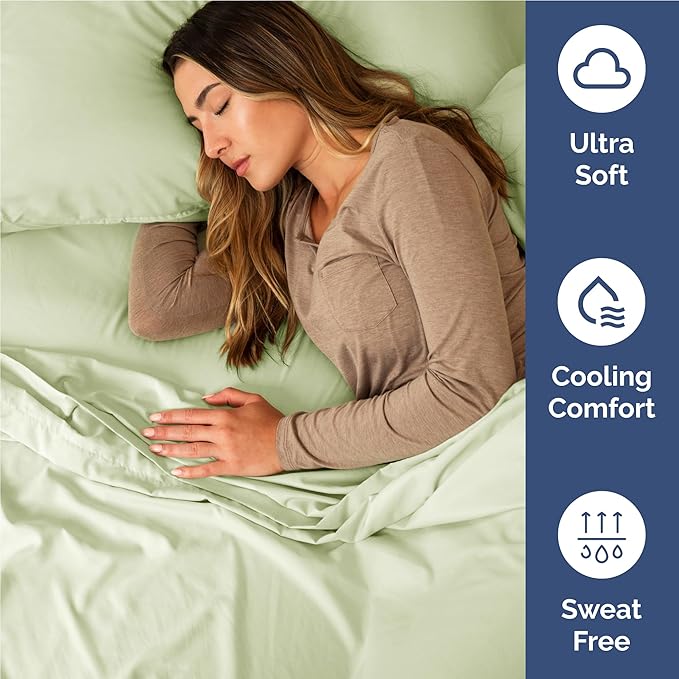 Cooling Bed Sheet Set - Twin XL - 16 in Deep Pocket - 4 Piece