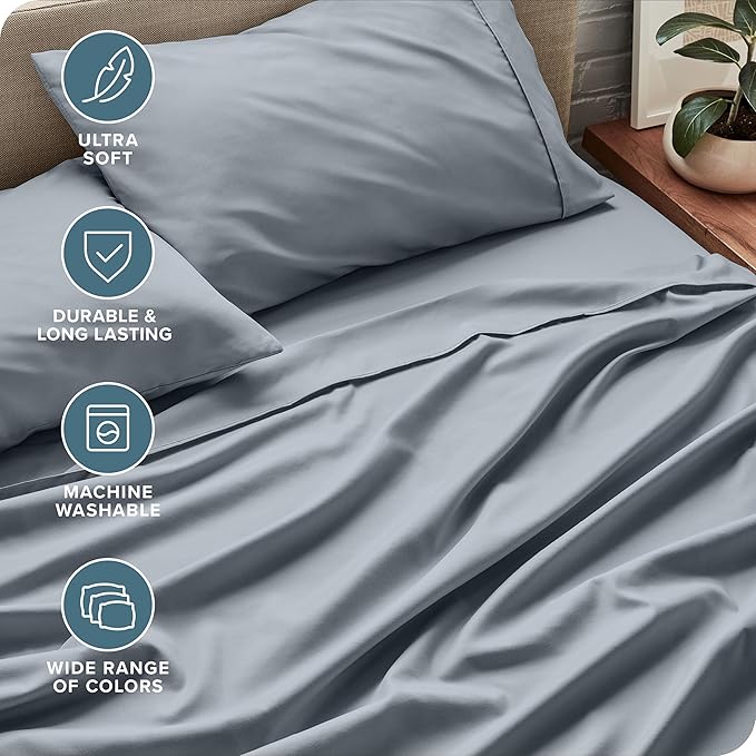 Microfiber Bed Sheet Set - King - 4 Piece