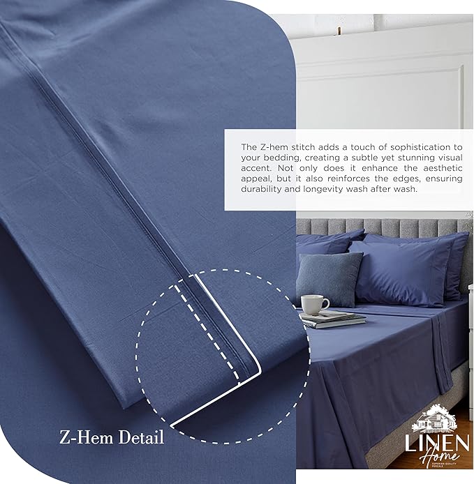 100% Cotton Bed Sheet Set - Full - 4 Piece
