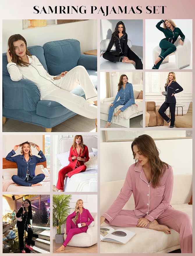 Women's Pajama Set - Long Sleeve - 2 Piece