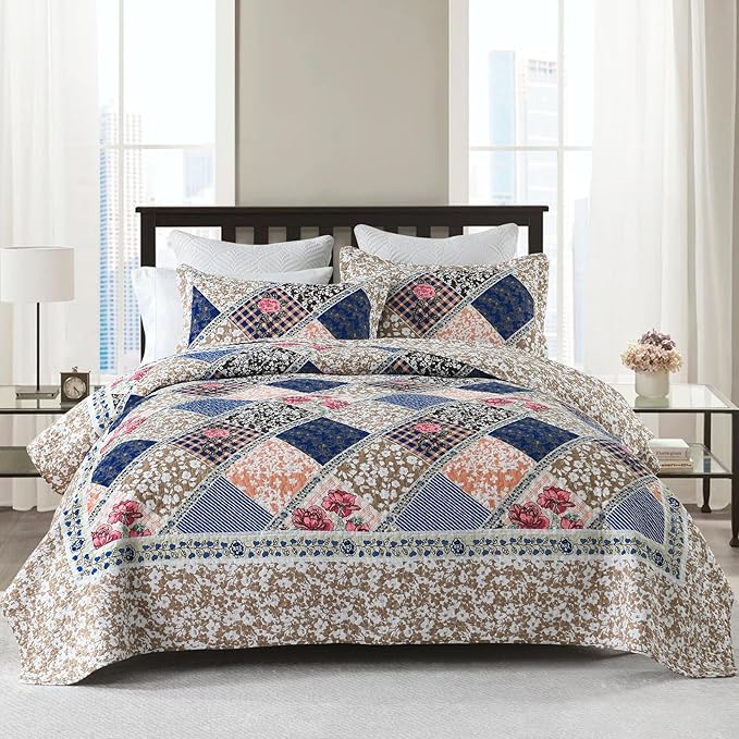 100% Cotton Bedding Set - Queen - 102 x 120 in - 3 Piece
