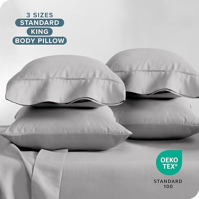 Microfiber Cooling Pillowcase Set - Queen - 4 Pack - 4 Piece