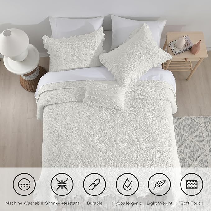 Microfiber Quilt Set - King - 3 Piece