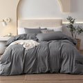 Linen Duvet Cover Set - King - 104 x 98 in - 3 Piece