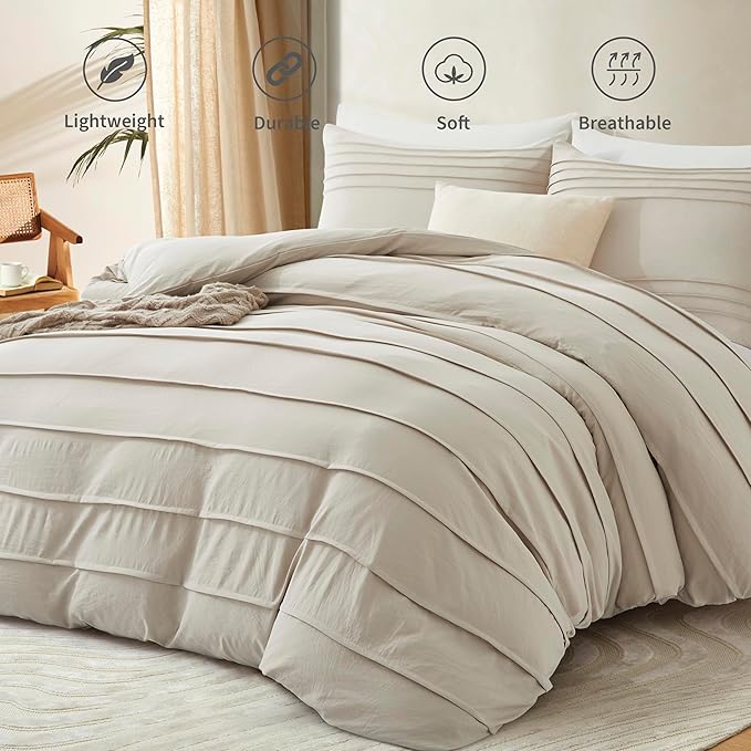 Linen Duvet Cover Set - Queen - 3 Piece