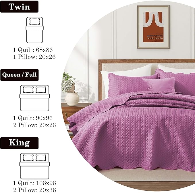 Microfiber Quilt Set - Twin - 2 Piece