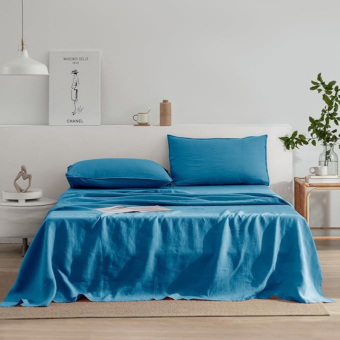 Linen Bed Sheet Set - Twin - 3 Piece