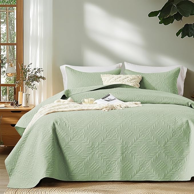 Microfiber Quilt Set - Queen - 3 Piece