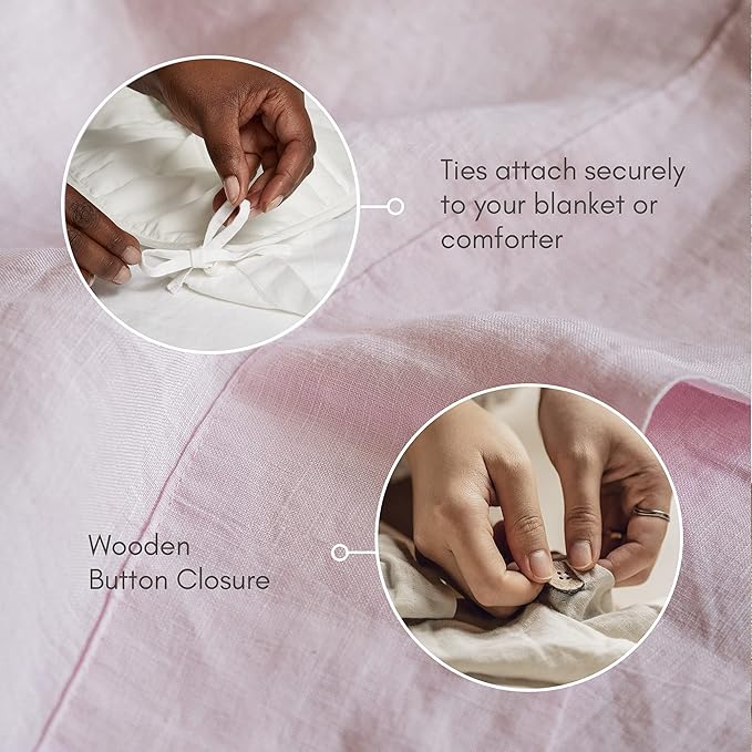 Linen Cooling Duvet Cover Set - Queen