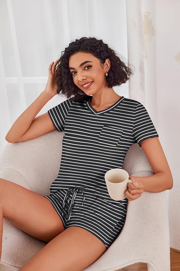 Women's Pajama Set - Short Sleeve - 2 Piece
