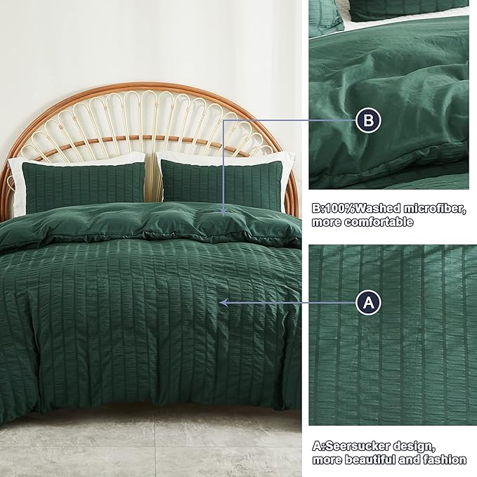 Microfiber Duvet Cover Set - King - 104 x 90 in - 3 Piece
