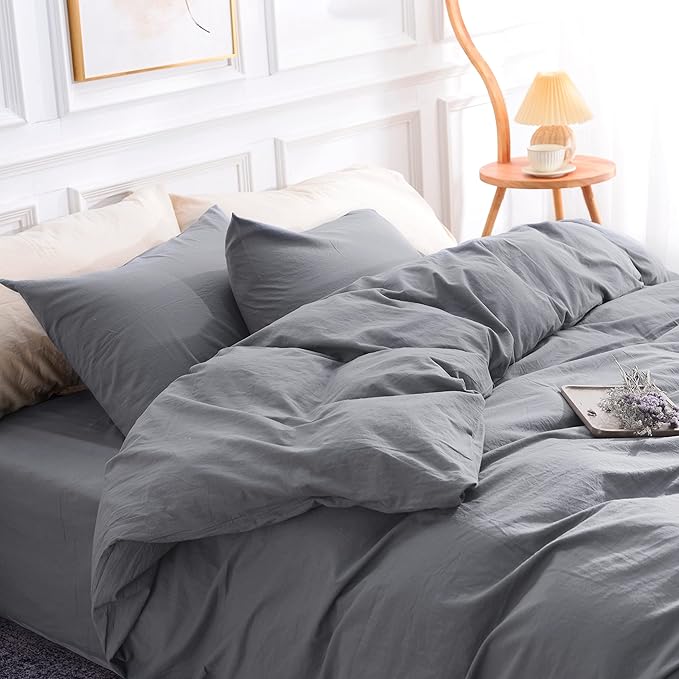 Linen Duvet Cover Set - Full - 3 Piece