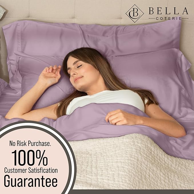 Bamboo Cooling Bed Sheet Set - Queen - 18 in Deep Pocket - 6 Piece