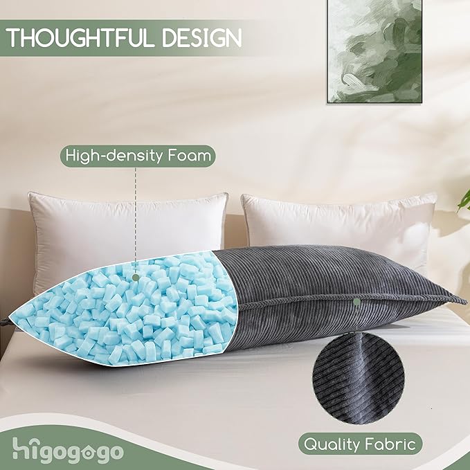 Memory Foam Body Pillow - Full - 20 x 54 in