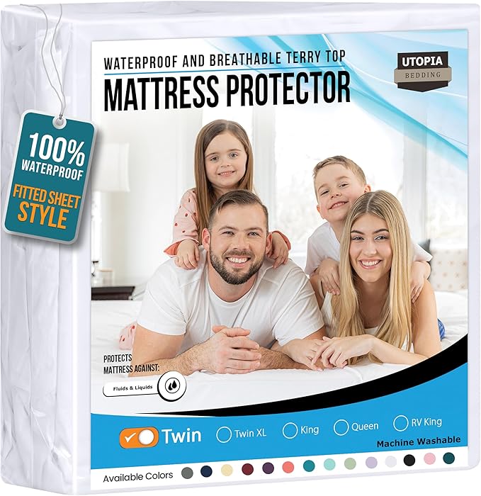 Waterproof Mattress Protector - Twin