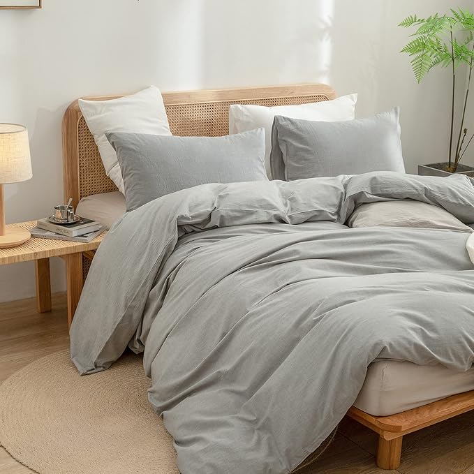 Linen Duvet Cover Set - Full - 3 Piece