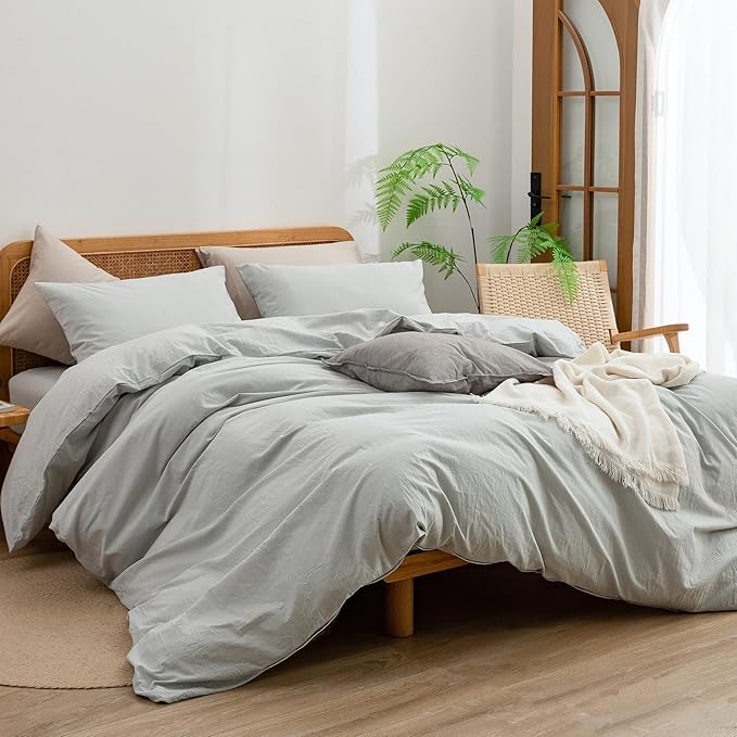 Linen Duvet Cover Set - King - 3 Piece