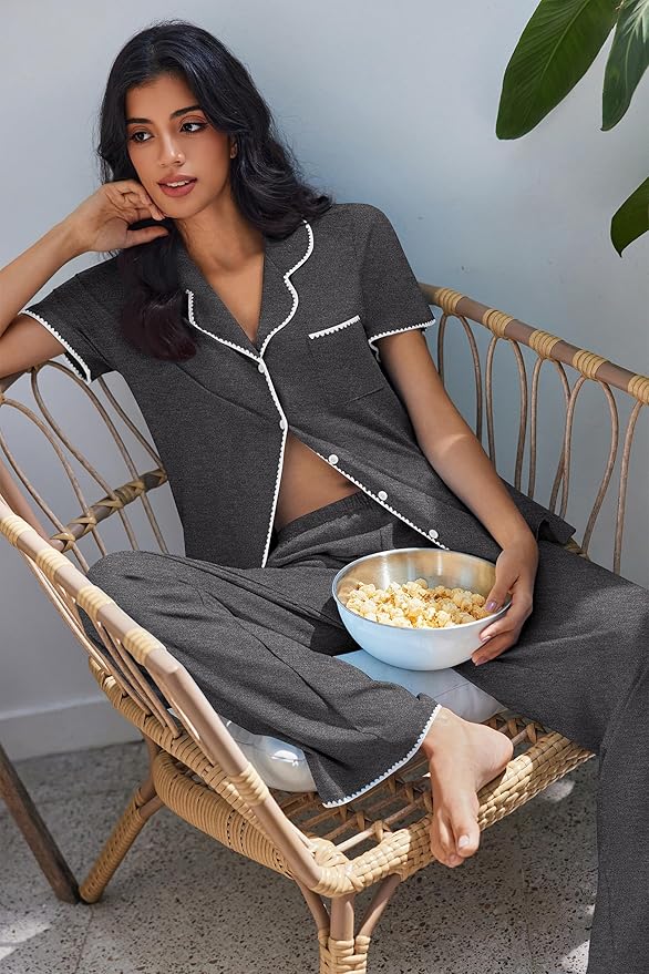 Women's Pajama Set - Short Sleeve - 2 Piece