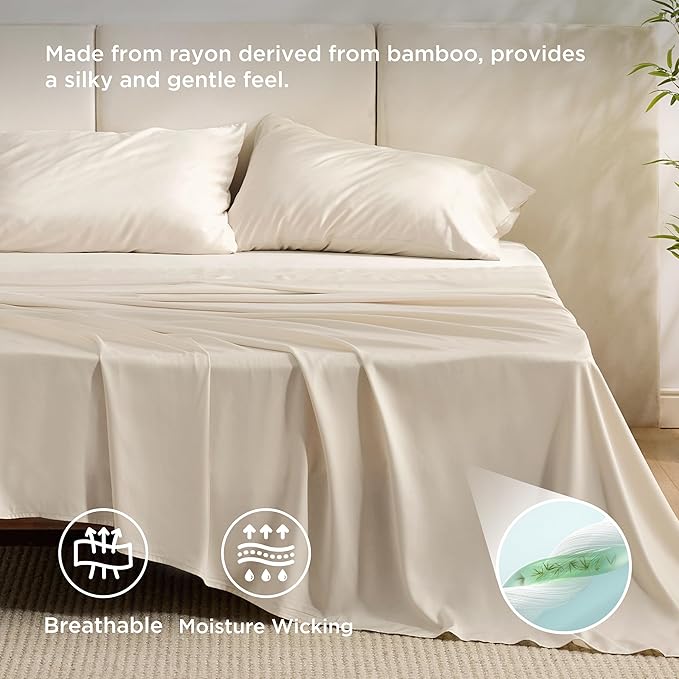 Bamboo Cooling Bed Sheet Set - Full
