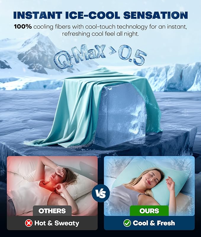 Cooling Pillowcase Set - Queen - 2 Piece