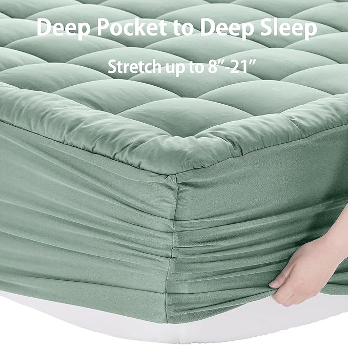Cooling Mattress Pad - Twin XL - 39 x 80 in - 21 in Deep Pocket