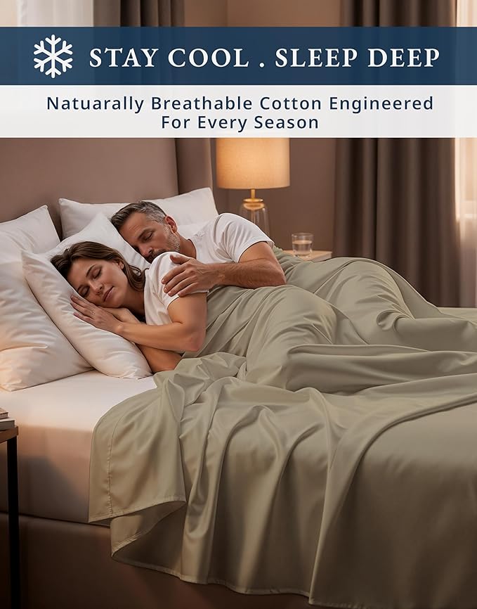 Linen Bed Sheet Set - King - 15 in Deep Pocket