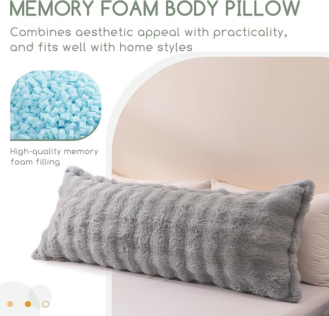 Memory Foam Body Pillow - Full - 20 x 54 in